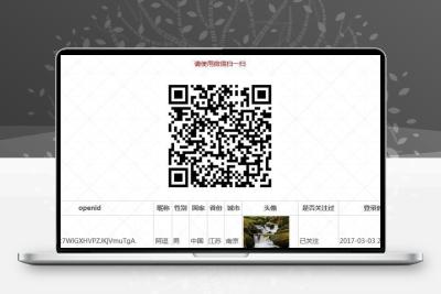 PHP微信扫码关注公众号并授权登录