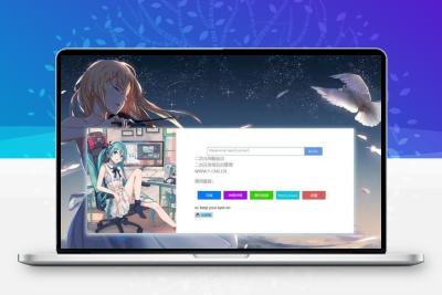 漂亮的PHP动漫二次元风格引导页源码 带后台