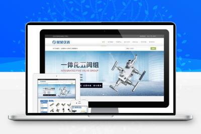 互联网仪表管件公司机械电子类企业网站源码带手机端响应式