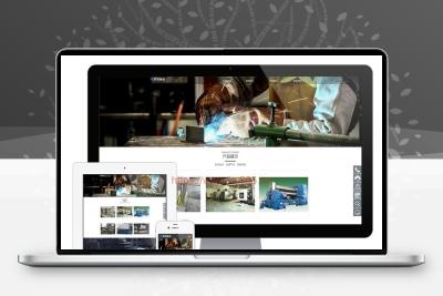 响应式钣金设备制造公司网站模板源码 自适应手机端+后台