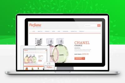 易优cms响应式香水外贸企业英文网站模板源码 自适应手机端